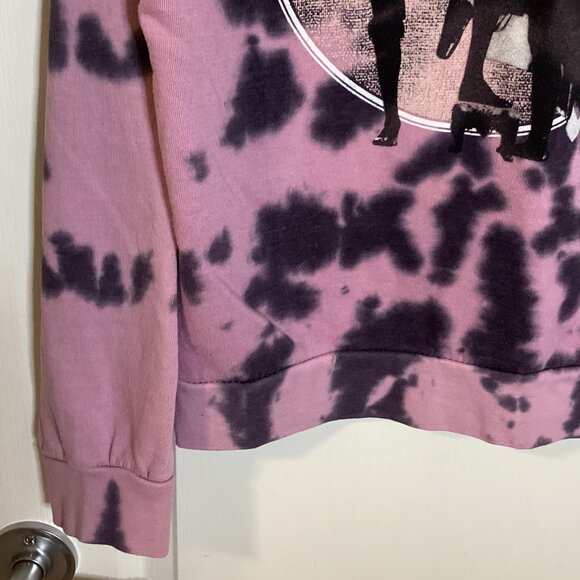 Fleetwood Mac Rumours Women's Purple Tie Dye Sweatshirt Crew Neck Size L - Picture 4 of 7